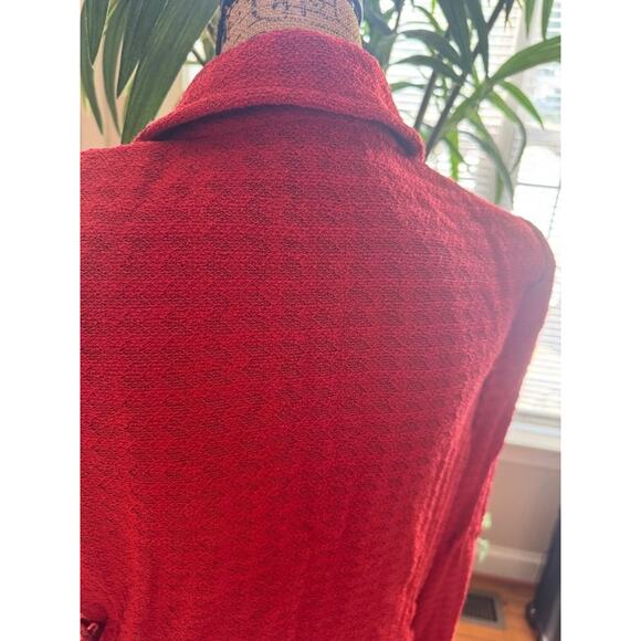 ST JOHN COLLECTION RED KNIT SUIT SIZE 12/14 (JO100 - Picture 5 of 10